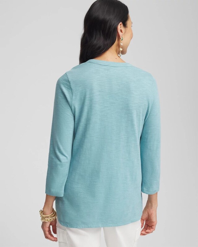 Slub Scoop Neck Tee - image 3